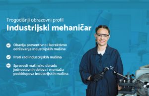 Upiši trogodišnji obrazovni profil Industrijski mehaničar u Tehničkoj školi u Hanu